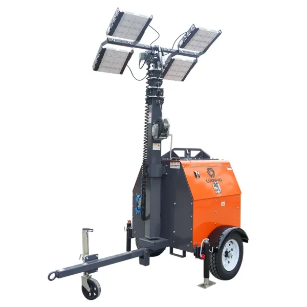 7M Diesel LED Light Tower – Mobile Trailer for Industrial Use