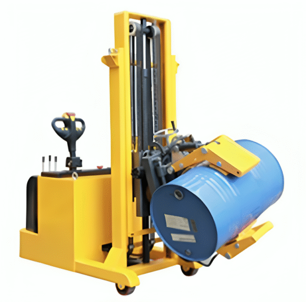 Electric Hydraulic Drum Stacker with 360° Rotating Clamp – 1000kg Capacity Barrel Lifter