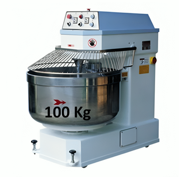 100kg Spiral Dough Mixer – Heavy-Duty Flour Kneading Machine with Reversible Bowl for Commercial Bakeries