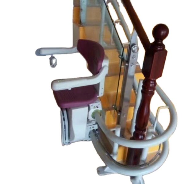 Curved Electric Stair Chair Lift for Disabled – Hydraulic Home Stair Climber with Emergency Lift & Auto Brake | 120kg Capacity