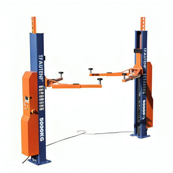 LCD-Controlled Two Post Car Lift – 5T Capacity for Workshop Use