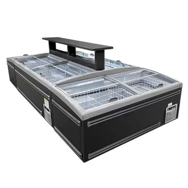 1050L Combined 3 Section Commercial Island Display Freezer – Auto Defrost.