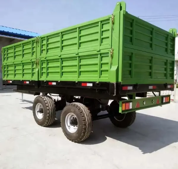 Hunan 801 – Hydraulic 10 ton Loading Capacity Farm Tipping Trailer.