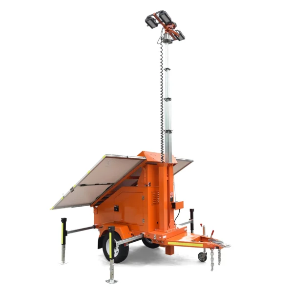 Portable 9M Solar Light Tower with Electric Lift