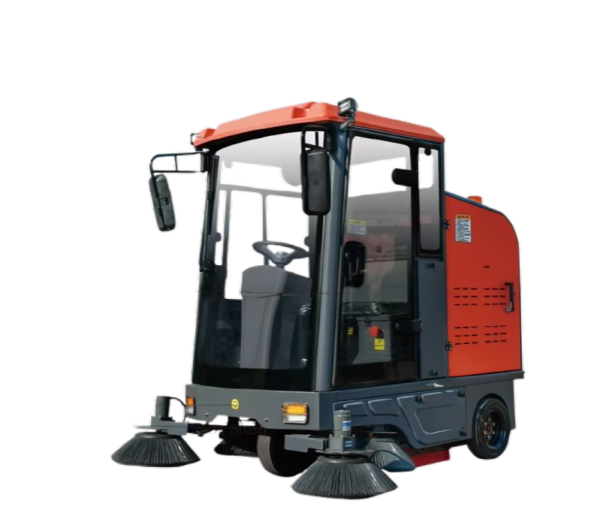 E1901 Electric Ride-On Road Sweeper – 48V Self-Propelled Street Sweeper