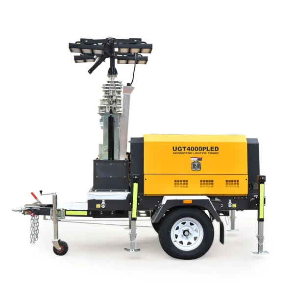 Heavy Duty Mobile LED Light Tower with Perkins Diesel Generator