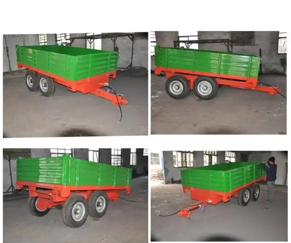 Farm Tractor Hydraulic Dump Tipping Trailer Tandem Axle 5 Ton, Model MTU22