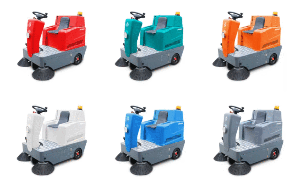 Ride-On Electric Floor Sweeper for Warehouses, Malls, and Parking Garages