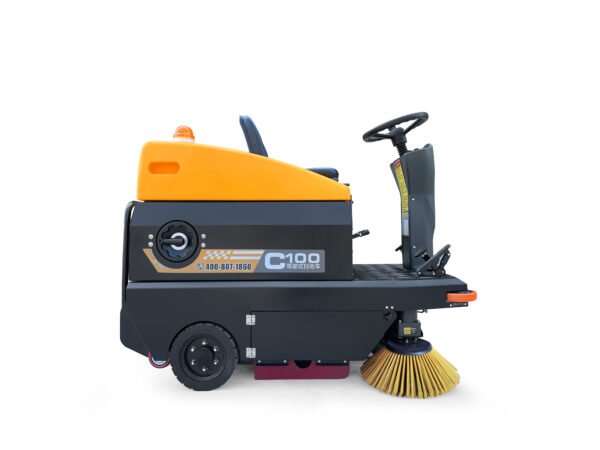 C100 Industrial Ride-On Battery Floor Sweeper – Heavy-Duty Commercial Cleaner