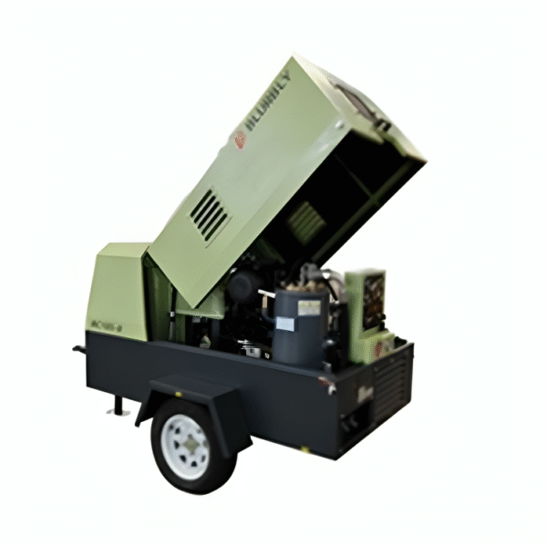 Compact Diesel Air Compressor 185 CFM – Mobile Unit for Infrastructure Projects