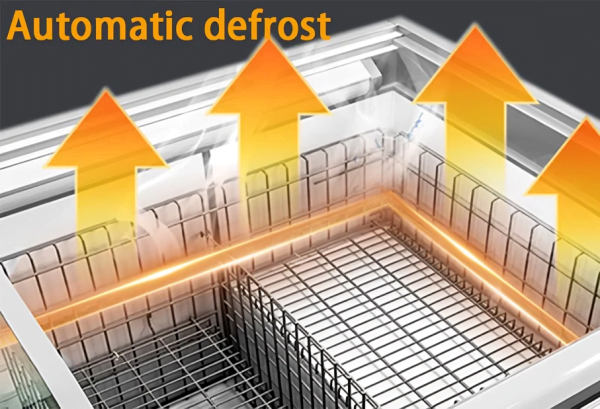 1050L Combined 3 Section Commercial Island Display Freezer – Auto Defrost.