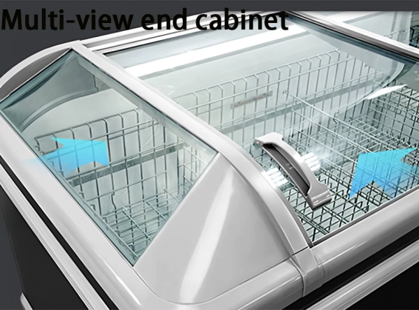 1050L Combined 3 Section Commercial Island Display Freezer – Auto Defrost.