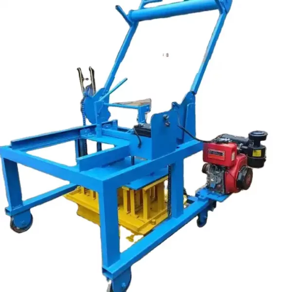 Semi Auto Diesel Engine Concrete Brick Making Machine