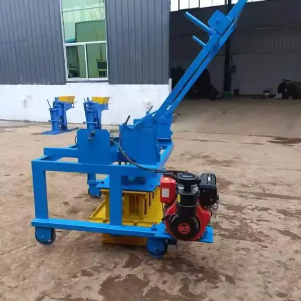 Semi Auto Diesel Engine Concrete Brick Making Machine
