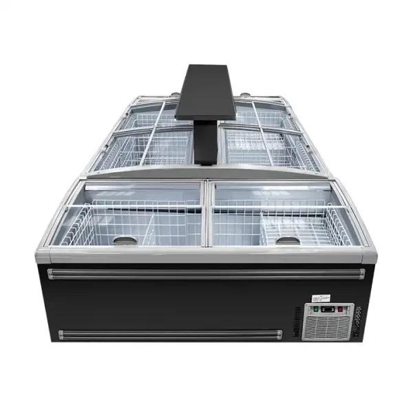 600L Combined 3 Section Commercial Island Display Freezer – Auto Defrost.