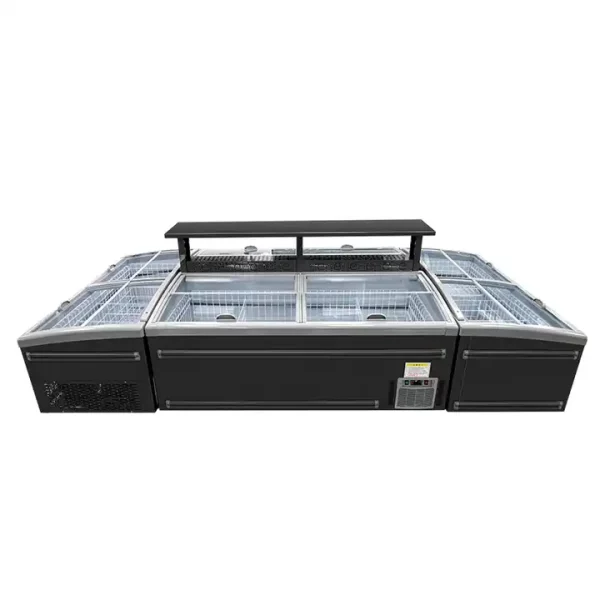 1050L Combined 3 Section Commercial Island Display Freezer – Auto Defrost.