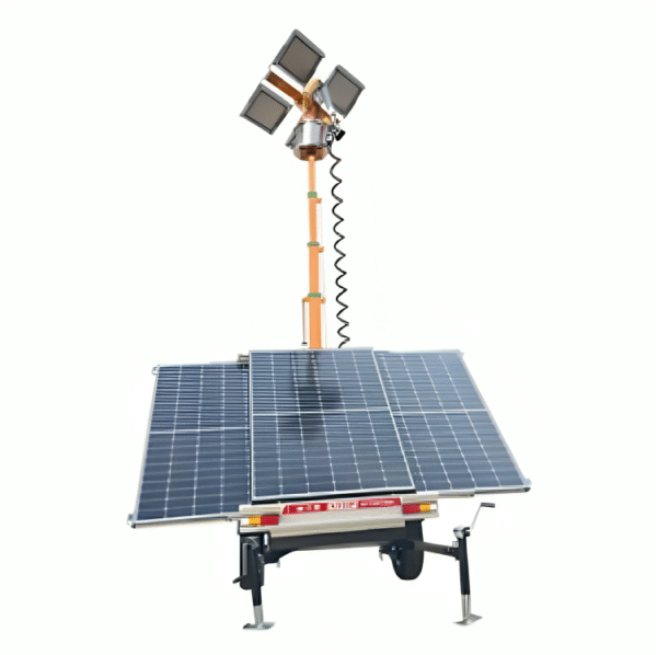 9M Portable Solar Light Tower with Retractable Panels